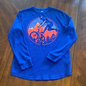 Old navy boys size xlarge thermal blue long sleeve